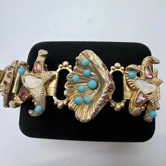 Enchanted Starfish and Sea Shells Vintage Bracelet - Picture 5 of 8